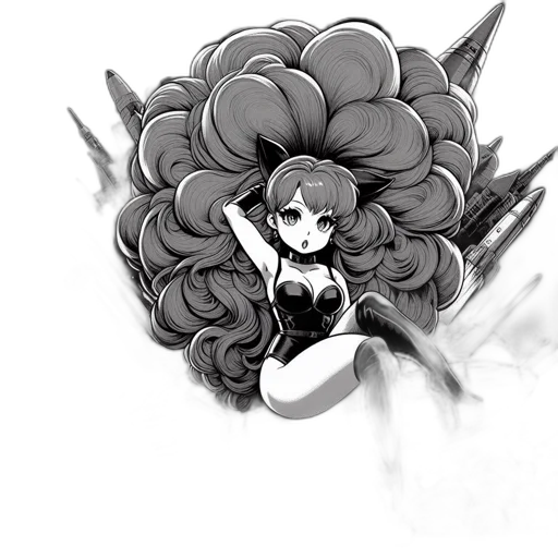 hair, crown, flower, weapon, concept art, fantasy art, comic book art, anime transparent PNG cut-out