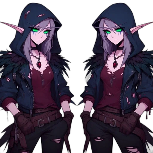 jacket, staff, concept art, fantasy art, pixel art, anime, dark, monochrome transparent PNG cut-out