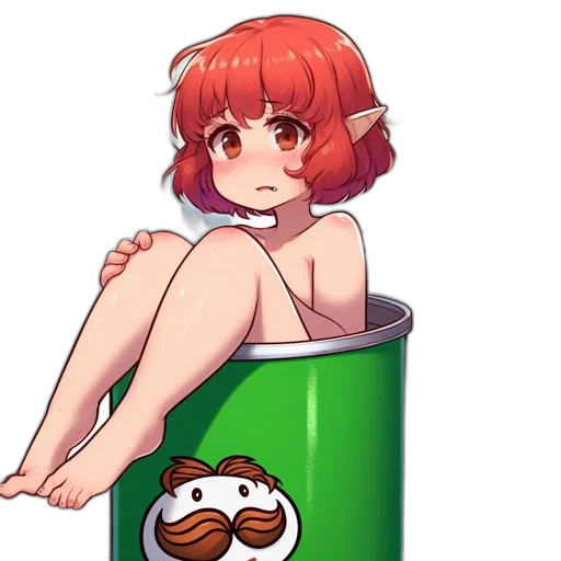 bottle, creature, dress, animal, pixel art, anime, cartoon, concept art transparent PNG cut-out