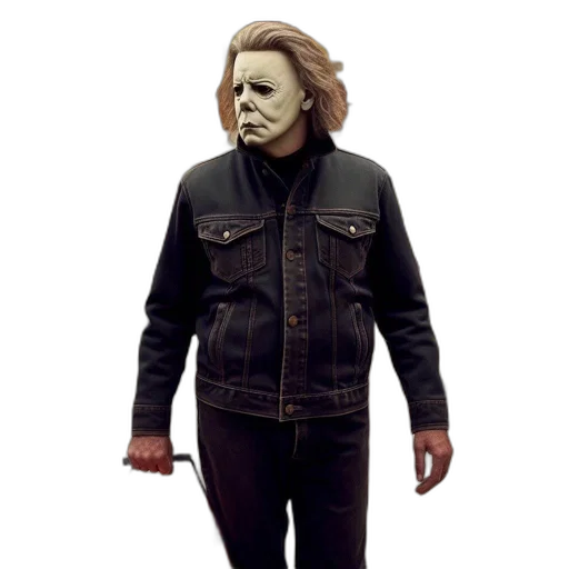 mask, jacket, creature, face, concept art, man, dressed, michael transparent PNG cut-out