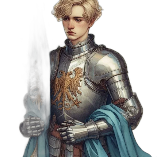 sword, staff, weapon, fantasy art, concept art, watercolor, pixel art, blue transparent PNG cut-out
