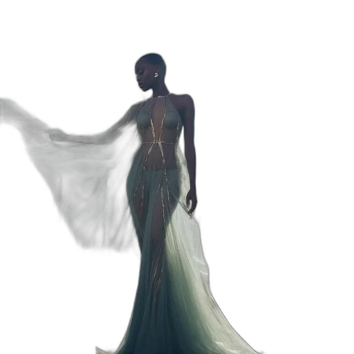 dress, jewelry, crown, concept art, fantasy art, photorealistic, 3d render, pastel transparent PNG cut-out