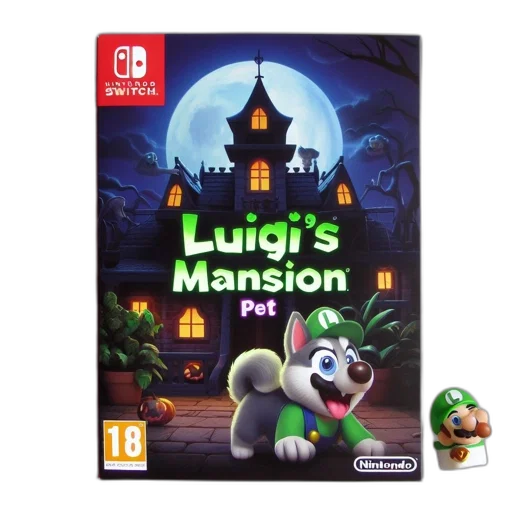 concept art, game, box, luigi, mansion, pet, gothic, set transparent PNG cut-out