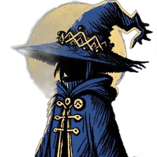 staff, hat, mask, jacket, concept art, comic book art, fantasy art, pixel art transparent PNG cut-out