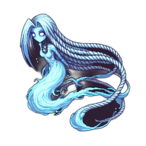 hair, creature, dragon, staff, fantasy art, pixel art, concept art, anime transparent PNG cut-out
