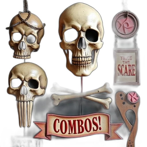 jewelry, concept art, fantasy art, 3d render, image, features, collection, horror-themed transparent PNG cut-out