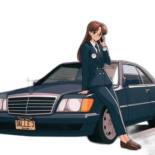 car, weapon, jacket, robot, vaporwave, anime, photorealistic, concept art transparent PNG cut-out