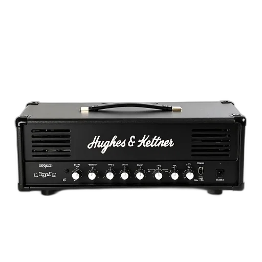 black, amplifier, brand, name, hughes, kettner, written, front transparent PNG cut-out
