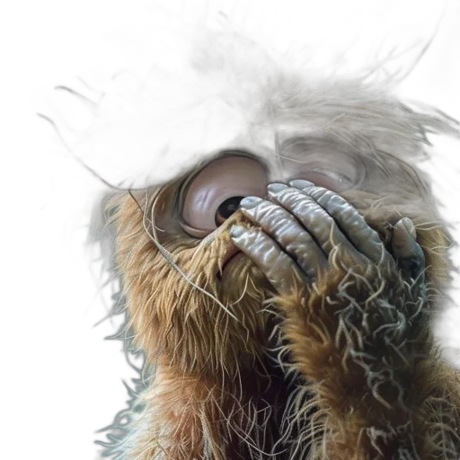 mask, creature, animal, hair, concept art, 3d render, photorealistic, wild transparent PNG cut-out