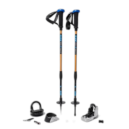 staff, weapon, pair, black, ski, poles, blue, accents transparent PNG cut-out