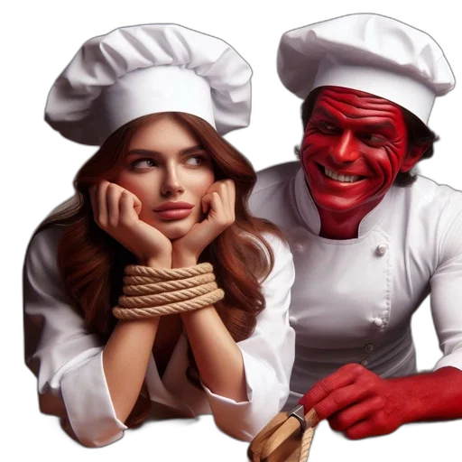 food, photorealistic, oil painting, concept art, fantasy art, fire, red, two transparent PNG cut-out