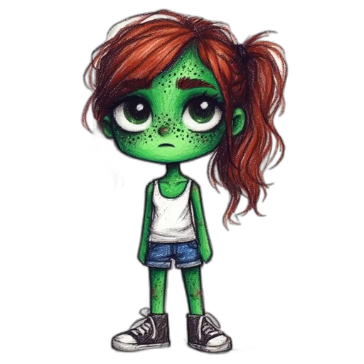 mask, creature, concept art, cartoon, pixel art, comic book art, green, young transparent PNG cut-out