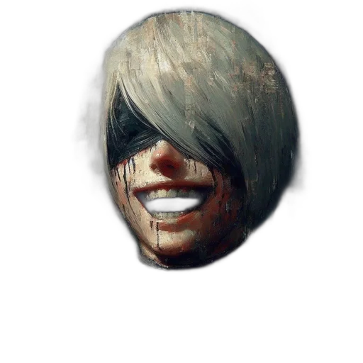 mask, face, hair, creature, concept art, photorealistic, comic book art, fantasy art transparent PNG cut-out