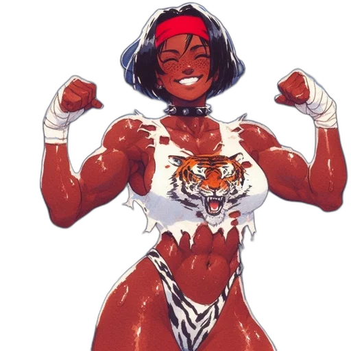 dress, concept art, comic book art, watercolor, pixel art, red, muscular, woman transparent PNG cut-out