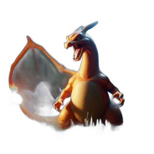 dragon, creature, animal, staff, concept art, fantasy art, pixel art, 3d render transparent PNG cut-out