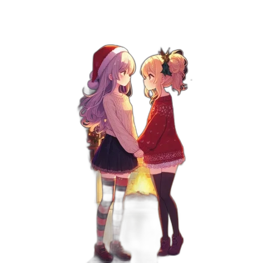 dress, anime, pixel art, concept art, watercolor, snow, golden, dark transparent PNG cut-out