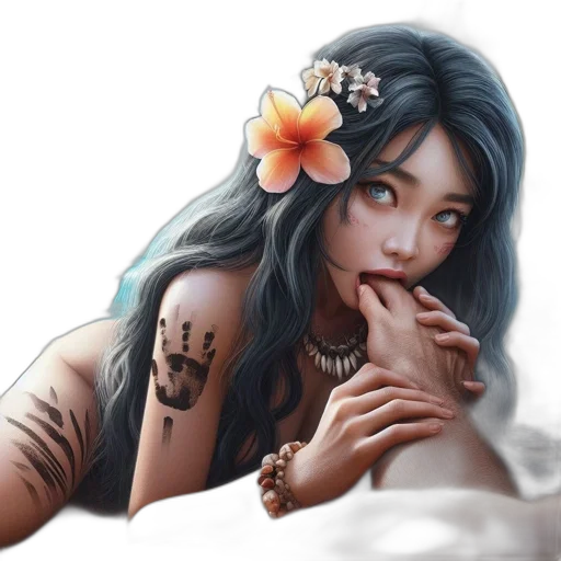 jewelry, fantasy art, photorealistic, concept art, oil painting, dark, blue, monochrome transparent PNG cut-out
