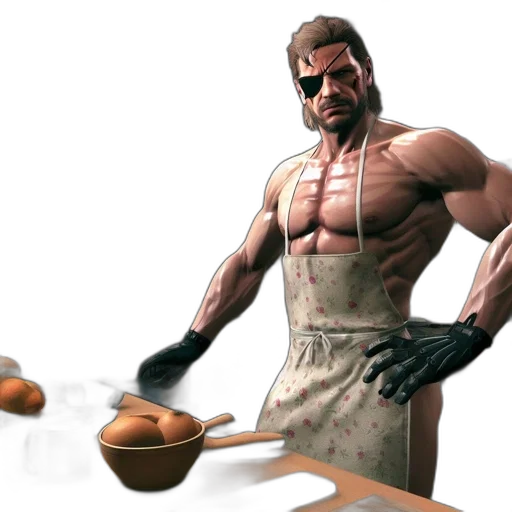 food, weapon, 3d render, concept art, photorealistic, earth tones, kitchen, adorned transparent PNG cut-out