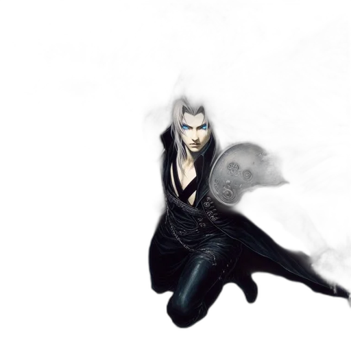 dragon, sword, concept art, fantasy art, comic book art, 3d render, monochrome, dark transparent PNG cut-out