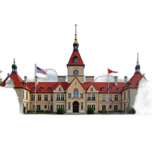 building, crown, staff, concept art, 3d render, pixel art, photorealistic, large transparent PNG cut-out