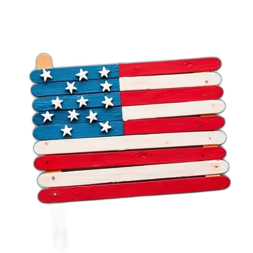 staff, weapon, popsicle, american, flag, made, sticks, text transparent PNG cut-out