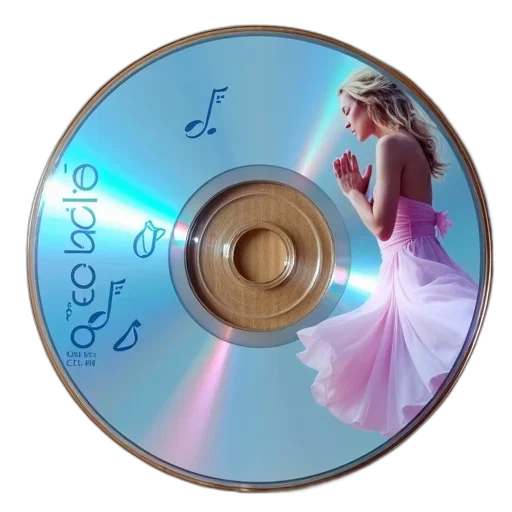 vaporwave, 3d render, title, cd-rewritable, cd-rw, displayed, plastic, case transparent PNG cut-out