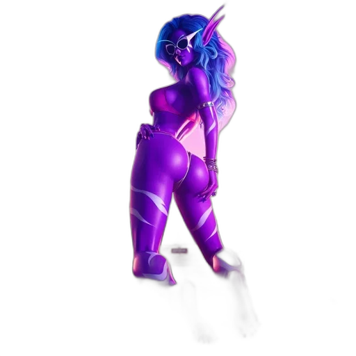 robot, staff, creature, weapon, concept art, vaporwave, 3d render, fantasy art transparent PNG cut-out