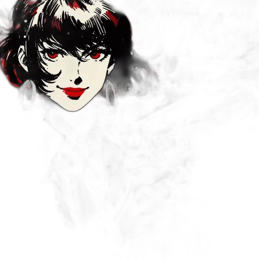 mask, face, flower, crown, anime, comic book art, fantasy art, concept art transparent PNG cut-out