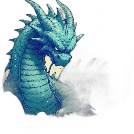 dragon, creature, staff, animal, fantasy art, concept art, watercolor, pixel art transparent PNG cut-out