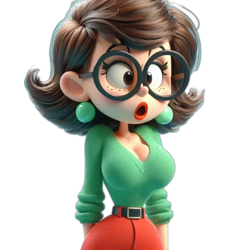 dress, staff, 3d render, cartoon, concept art, comic book art, green, animated transparent PNG cut-out