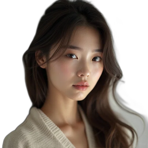 face, hair, staff, jewelry, photorealistic, oil painting, fantasy art, 3d render transparent PNG cut-out