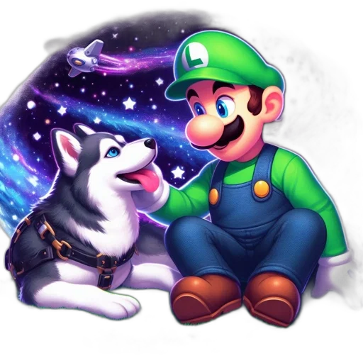 animal, staff, pixel art, concept art, fantasy art, watercolor, outer space, green transparent PNG cut-out