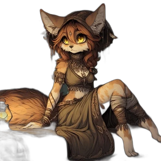 staff, dress, jewelry, fantasy art, concept art, watercolor, pixel art, fire transparent PNG cut-out