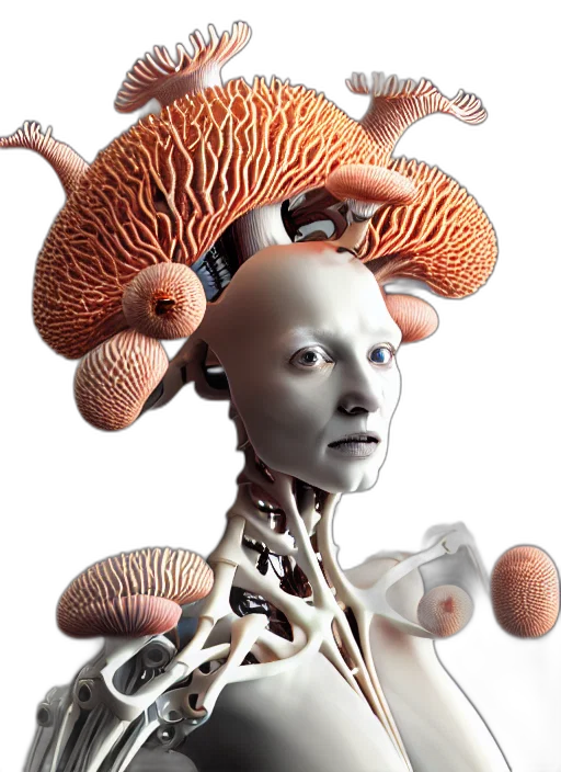 robot, creature, jewelry, 3d render transparent PNG cut-out