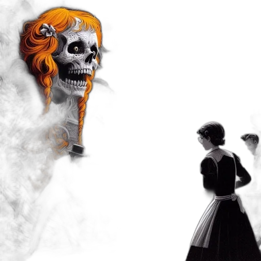 dress, mask, concept art, photorealistic, fantasy art, comic book art, fire, fog transparent PNG cut-out