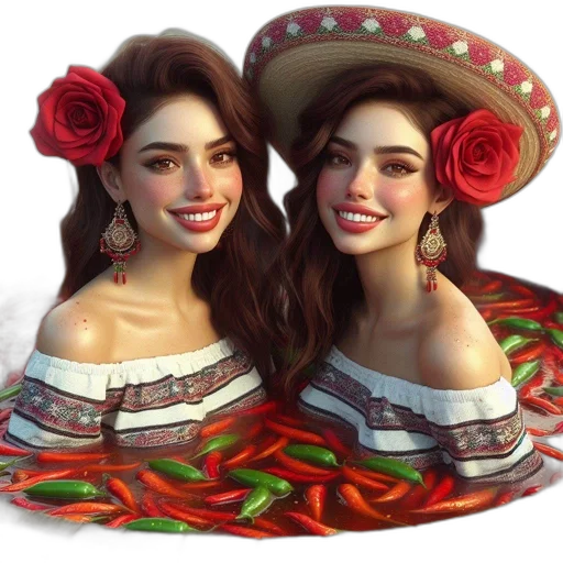 hat, jewelry, dress, photorealistic, oil painting, fantasy art, 3d render, two transparent PNG cut-out