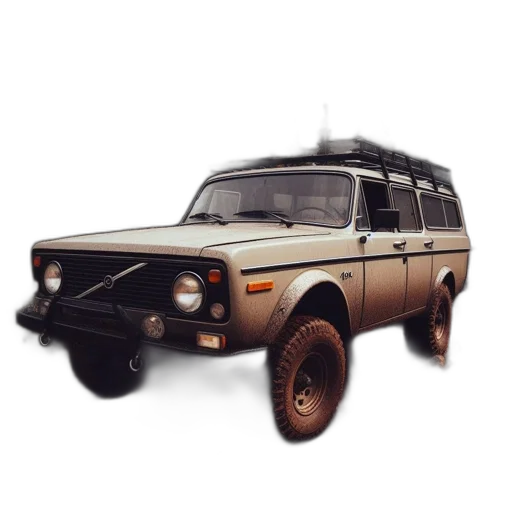car, 3d render, concept art, photorealistic, pixel art, off-road, vehicle, beige transparent PNG cut-out