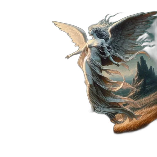 dragon, hair, creature, mask, fantasy art, concept art, watercolor, photorealistic transparent PNG cut-out