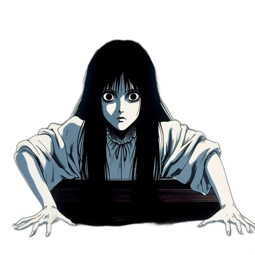 creature, face, mask, hair, comic book art, concept art, anime, cartoon transparent PNG cut-out