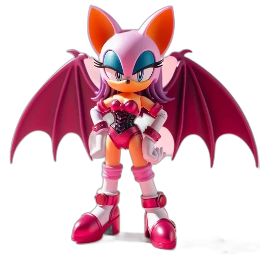 dragon, creature, animal, 3d render, concept art, vaporwave, red, toy transparent PNG cut-out