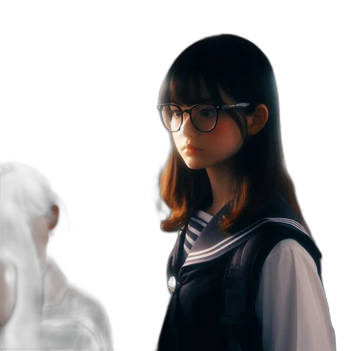face, jacket, robot, mask, photorealistic, concept art, 3d render, anime transparent PNG cut-out