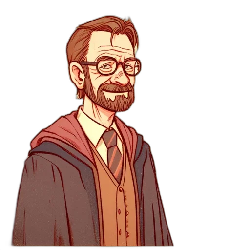 staff, jacket, comic book art, cartoon, concept art, pixel art, authoritative, looking transparent PNG cut-out