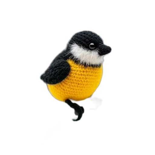animal, hat, creature, staff, 3d render, small, black, yellow transparent PNG cut-out