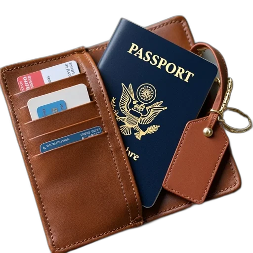 passport, holder, cards, travel transparent PNG cut-out