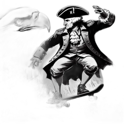 staff, comic book art, concept art, photorealistic, fantasy art, 18th-century, man, rides transparent PNG cut-out