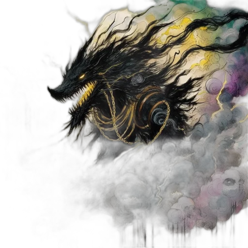 dragon, creature, mask, face, fantasy art, concept art, watercolor, photorealistic transparent PNG cut-out