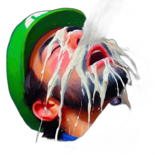 hat, mask, face, hair, photorealistic, concept art, 3d render, watercolor transparent PNG cut-out