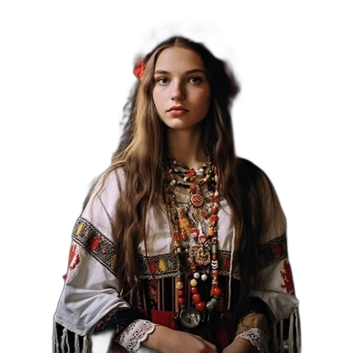 dress, jewelry, face, jacket, photorealistic, oil painting, fantasy art, concept art transparent PNG cut-out