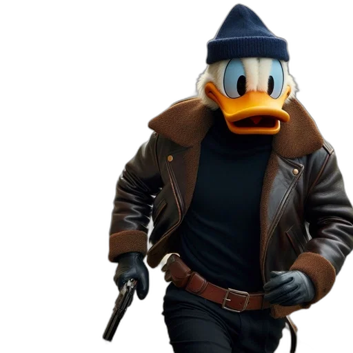 jacket, animal, weapon, 3d render, concept art, urban, scene, features transparent PNG cut-out