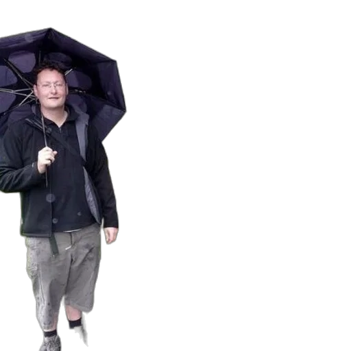 umbrella, jacket, rain, three, men, stand, bus, stop transparent PNG cut-out